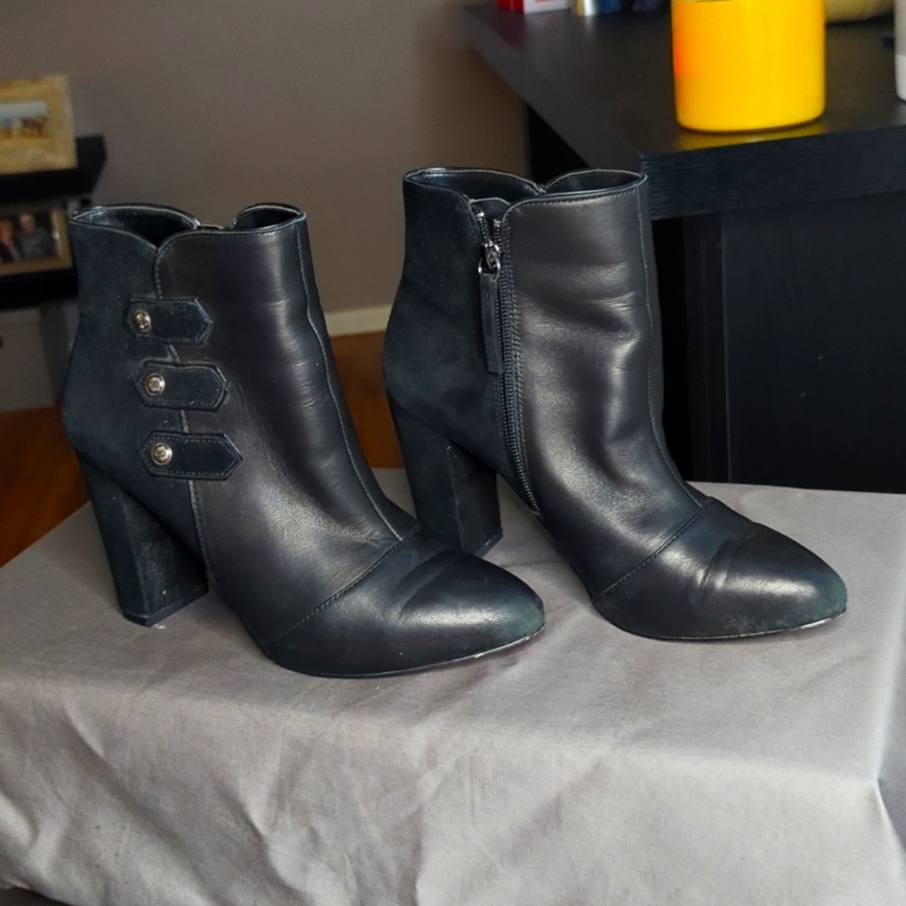 WHBM Black Booties Size 8